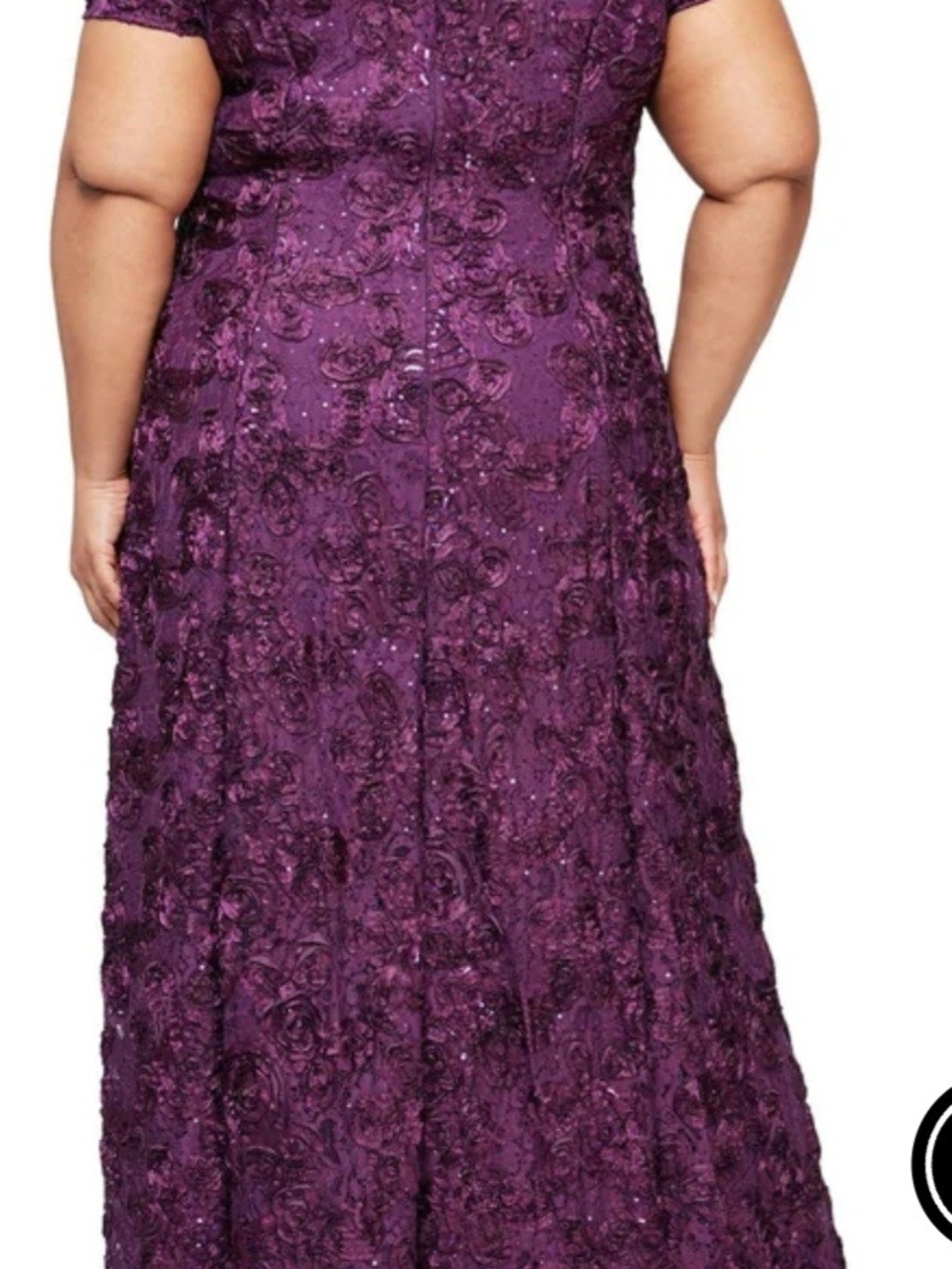 Alex Evenings Plum Embellished Maxi Dress - Picture 2 of 9